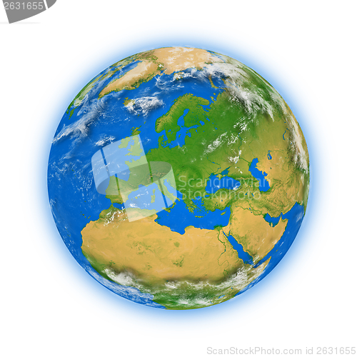 Image of Europe on planet Earth