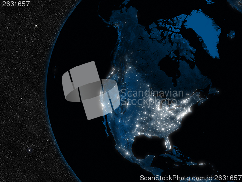 Image of Night in North America