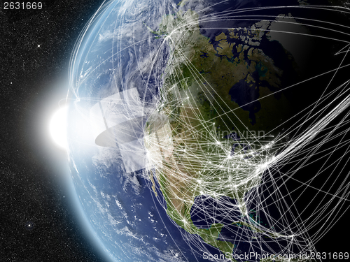 Image of Network over North America