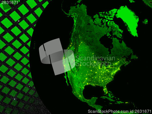 Image of North America technology concept