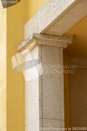 Image of modern column architectural detail