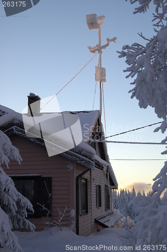 Image of House with radioantenna