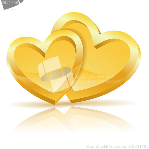 Image of Two Gold Hearts