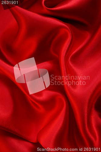 Image of Smooth red silk as background