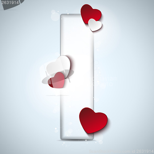 Image of Alphabet Letters With Red Heart Valentine Day