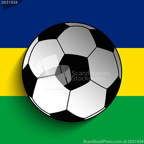 Image of Brazil Flag with Soccer Ball Background