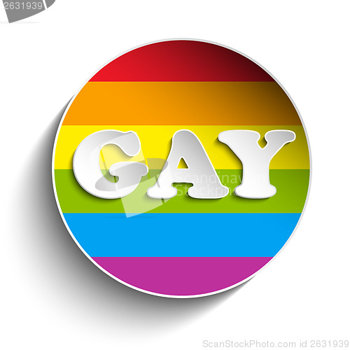 Image of Gay Flag Circle Striped Sticker