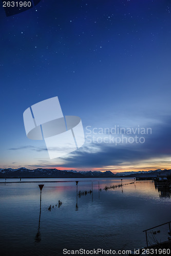 Image of lake constance night