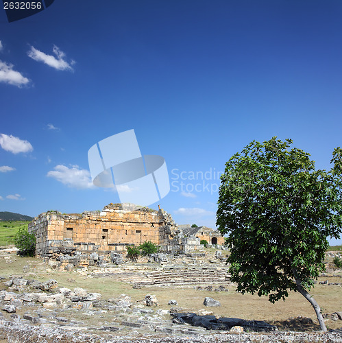 Image of landscape with ancient ruins in Turkey