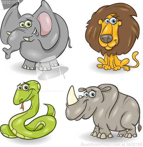 Image of cute wild animals set