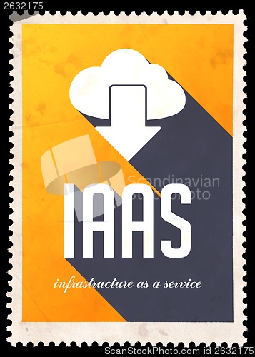 Image of IAAS Concept on Yellow in Flat Design.