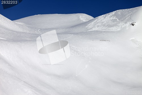 Image of Trace of avalanche on off-piste slope