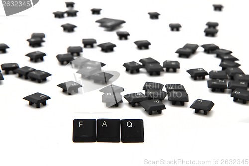 Image of FAQ word from keyboard keys 