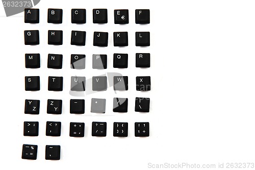 Image of alphabet from keyboard keys 