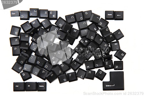 Image of chaos from keyboard keys