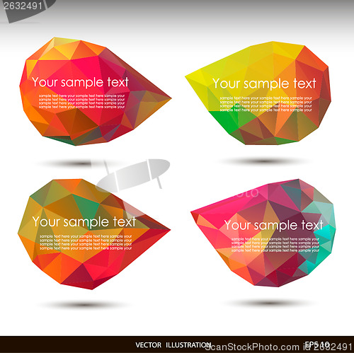 Image of Colorful speech bubbles . Vector illustration for your business website.