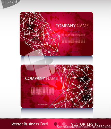 Image of Set of abstract geometric business card