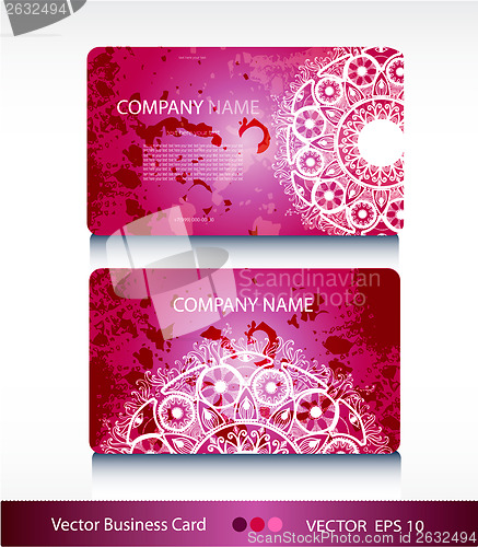 Image of Set of abstract geometric business card