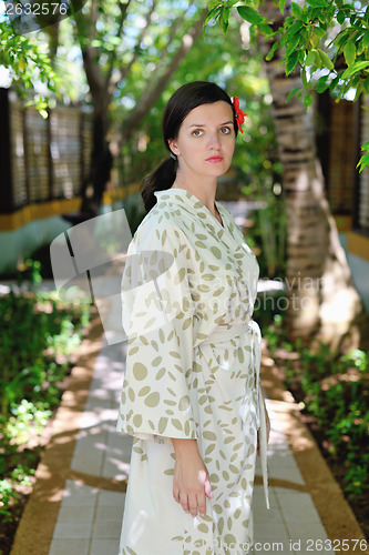 Image of spa treatment at tropical resort