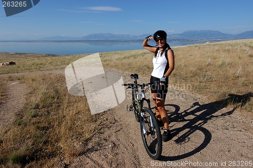 Image of Female biker