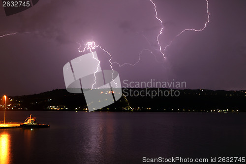 Image of Lightning strike on Akrotiri