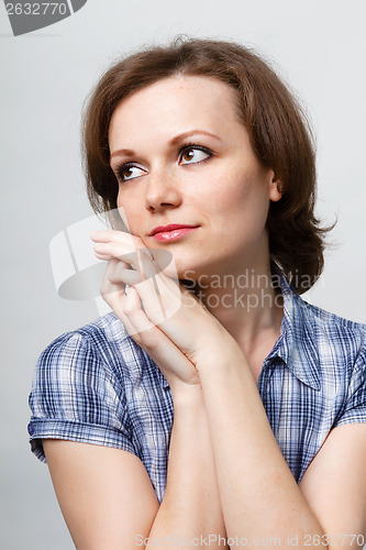 Image of girl in a plaid shirt