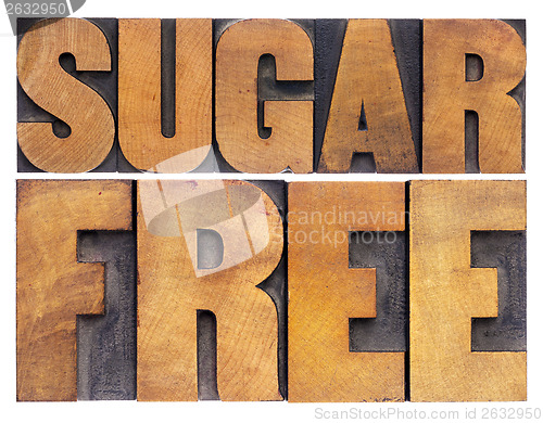 Image of sugar free in wood type