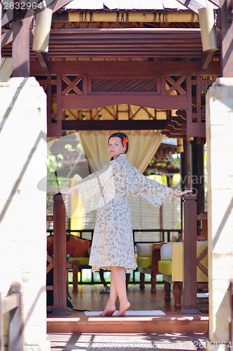 Image of spa treatment at tropical resort