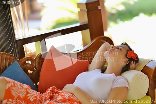 Image of spa treatment at tropical resort