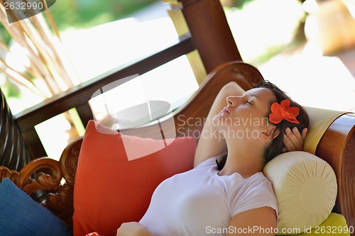 Image of spa treatment at tropical resort