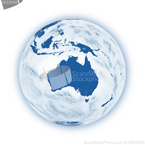 Image of Australia on planet Earth