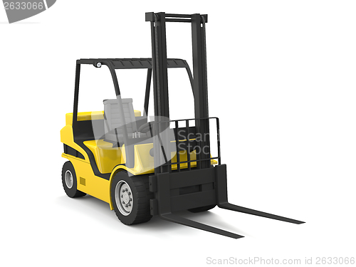 Image of Modern yellow forklift