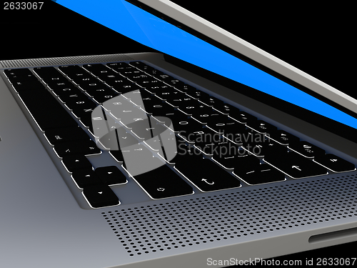 Image of Laptop with illuminated keyboard