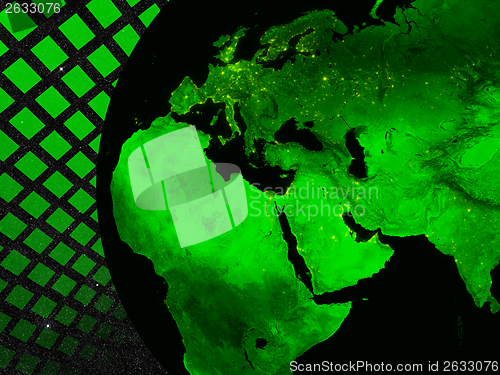 Image of EMEA region technology concept