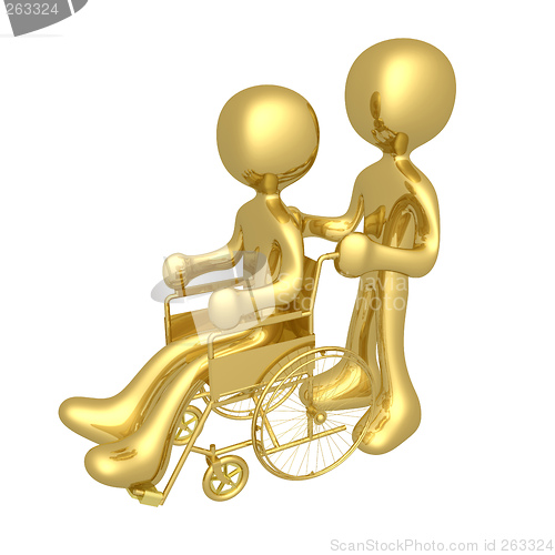 Image of Person on wheelchair