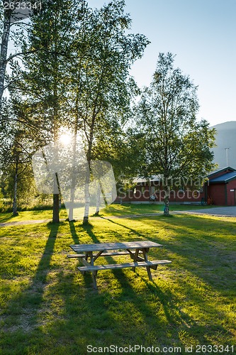 Image of Sunset in camping