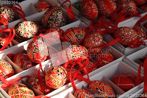 Image of color easter eggs (czech tradition) 