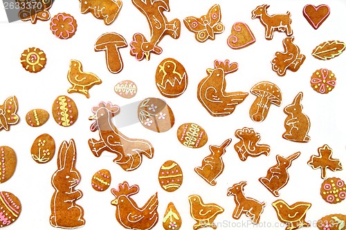 Image of easter gingerbread cookies - czech tradition 