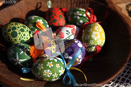 Image of color easter eggs (czech tradition) 