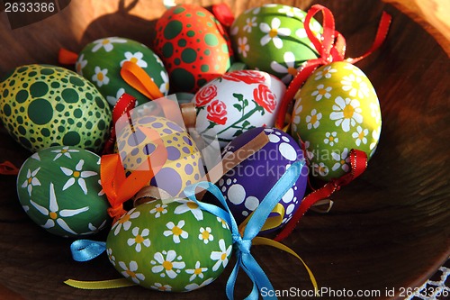 Image of color easter eggs (czech tradition) 