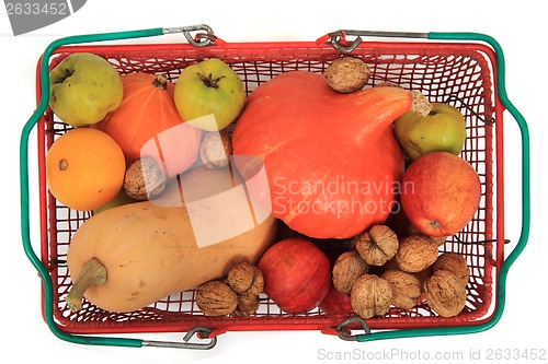 Image of autumn fruits and nuts 