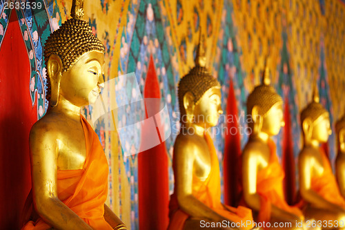 Image of Golden buddha statue in temple