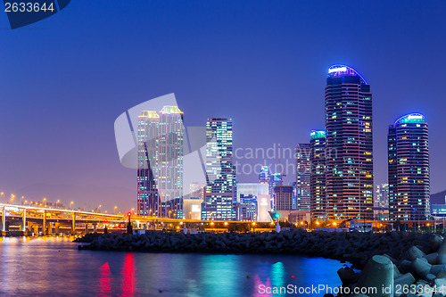 Image of Busan city at night 