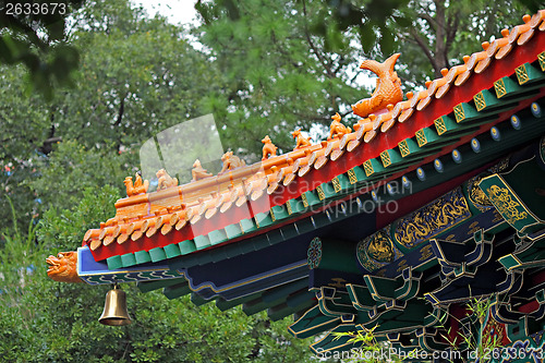 Image of Chinese temple roof tile