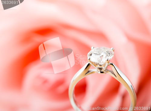 Image of Rose and diamond ring