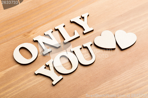 Image of Only You wooden text