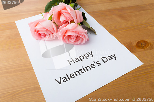 Image of Rose and gift card message 