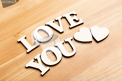 Image of Love You wooden letters