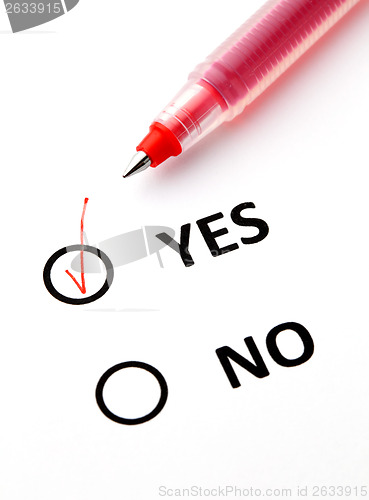 Image of Yes or No checkbox