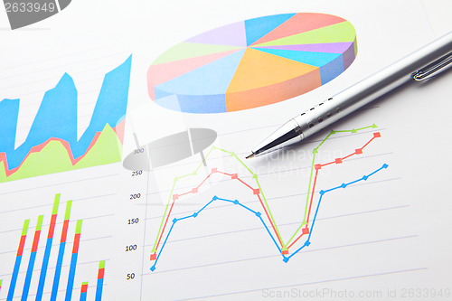 Image of Financial chart and pen